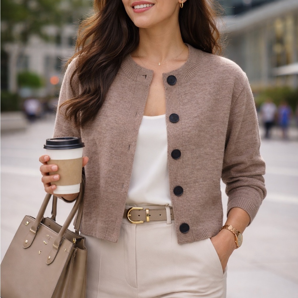 Half Sleeve Women”s Button Down Knit Cardigan Sweater NWT